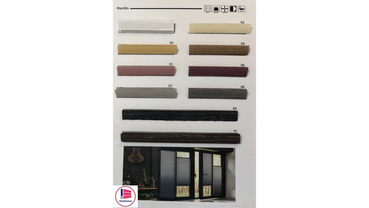 پرده پلیسه پردیسون مدل شید لمه رنگی