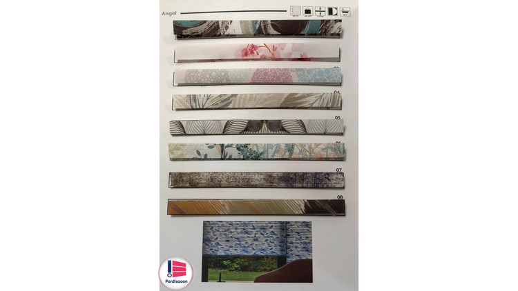 پرده پلیسه پردیسون مدل شیدچاپی مونتاژ یکطرفه دستی